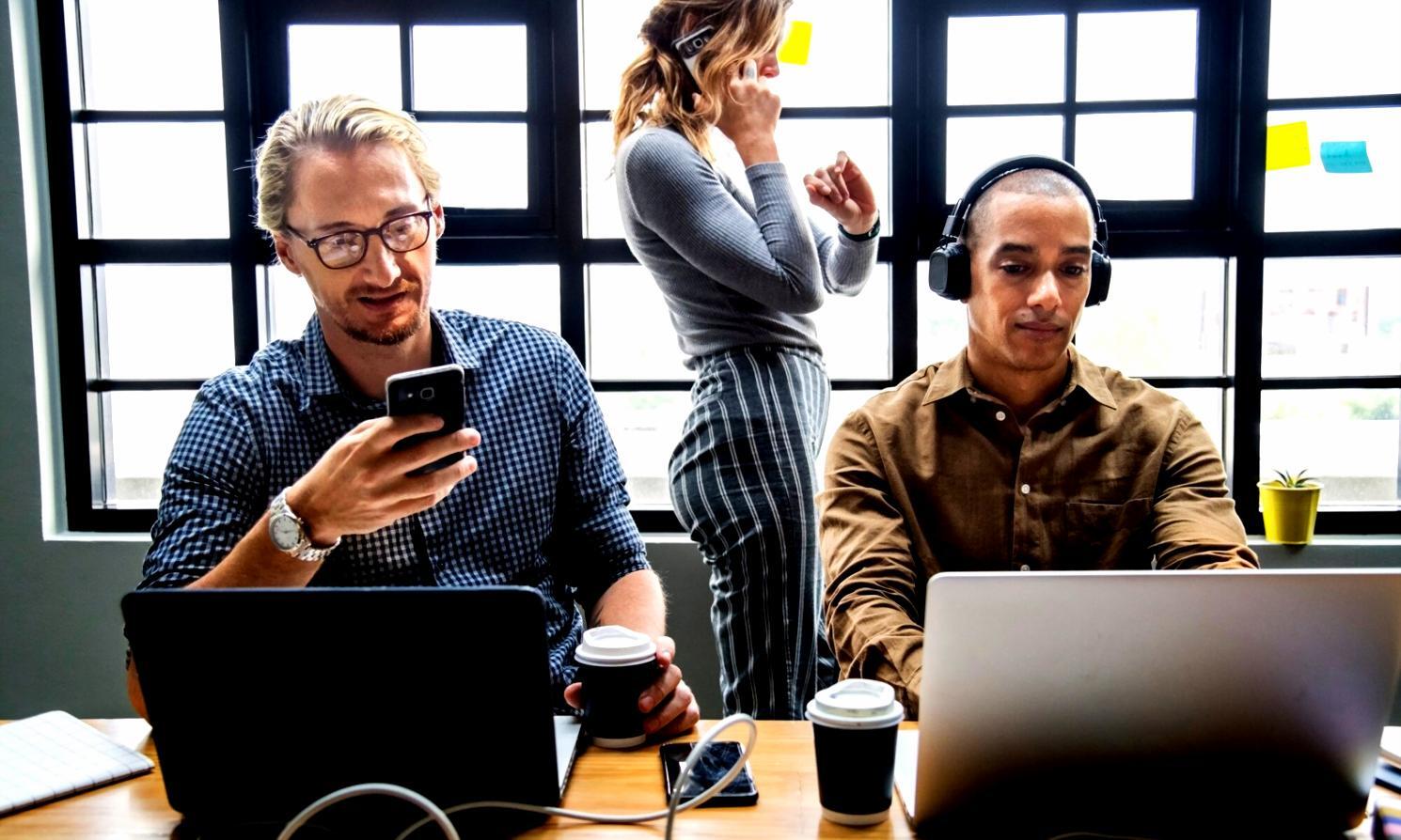 Financial analyst working with statistical reports and business metrics